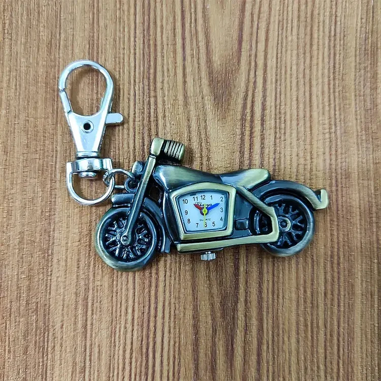 Vintage Motorcycle Shell Hanging Quartz Pocket Watch