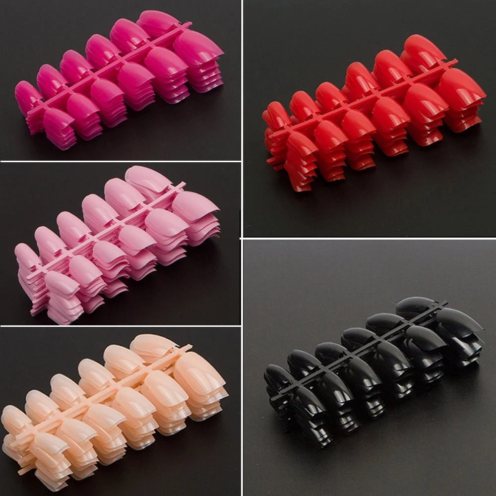 600pcs/pack Full Cover Acrylic Nail Tips Square Shape False Nail Tips 10 Sizes Short Faux Ongles Fake Nails For Nail Art Designs-Nail Inspo