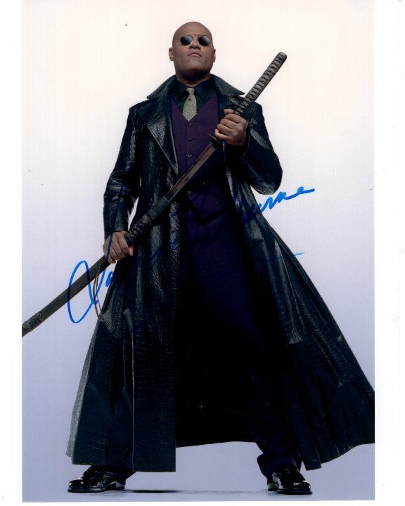 LAURENCE FISHBURNE signed autographed THE MATRIX MORPHEUS Photo Poster painting