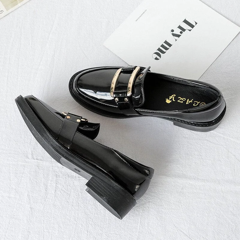 2020 New Women Low Heels Fashion Bowtie Platform Female Spring Shoes Fringe Chunky Heel Flat Shoe Casual Footwear Oxford Shoes