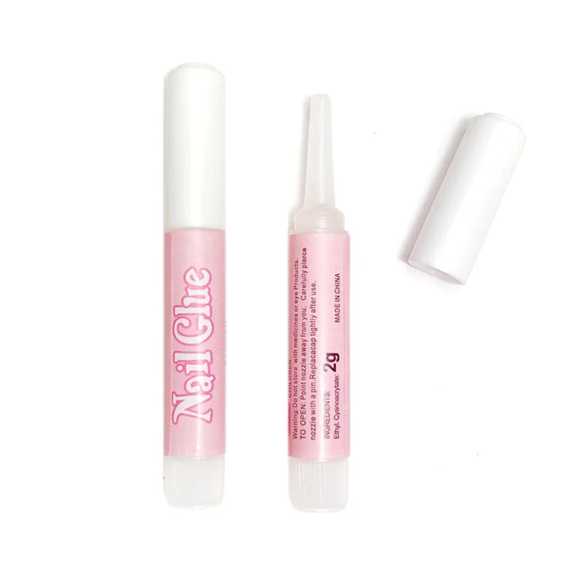 24pcs/box Artificial Nails With Glue Mid-length Fake Nails Gradient Wear Nail Stickers Finished Fake Nails Press On Nails Coffin-Nail Inspo