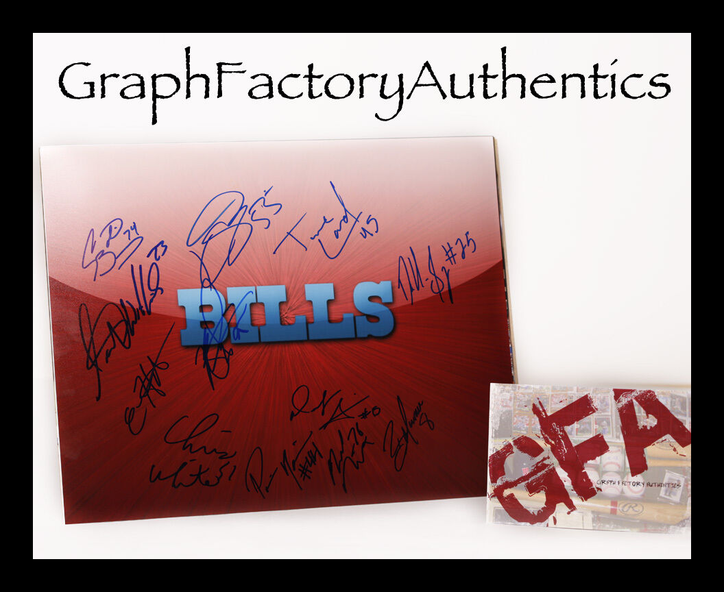 2012 *Buffalo Bills* Team Signed Autographed 11x14 Logo Photo Poster painting B4 COA GFA PROOF!