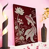 Lotusfisch-DIY-Perlenpunktgem&auml;lde mit Rahmen Perlenkunstgem&auml;lde 30x40 cm Wohnkultur