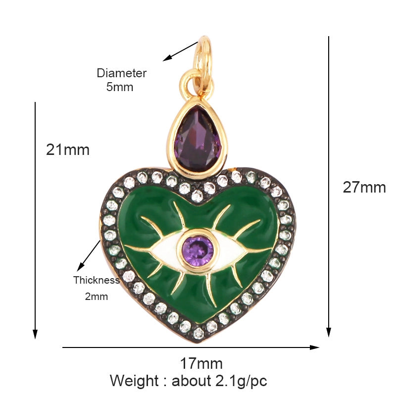 1 Piece Copper Devil’s Eye Pendant Jewelry Accessories