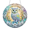 DIY Crystal Diamond Painting Double Sided Effect  Owl Pendant Home Garden Hanging Kit