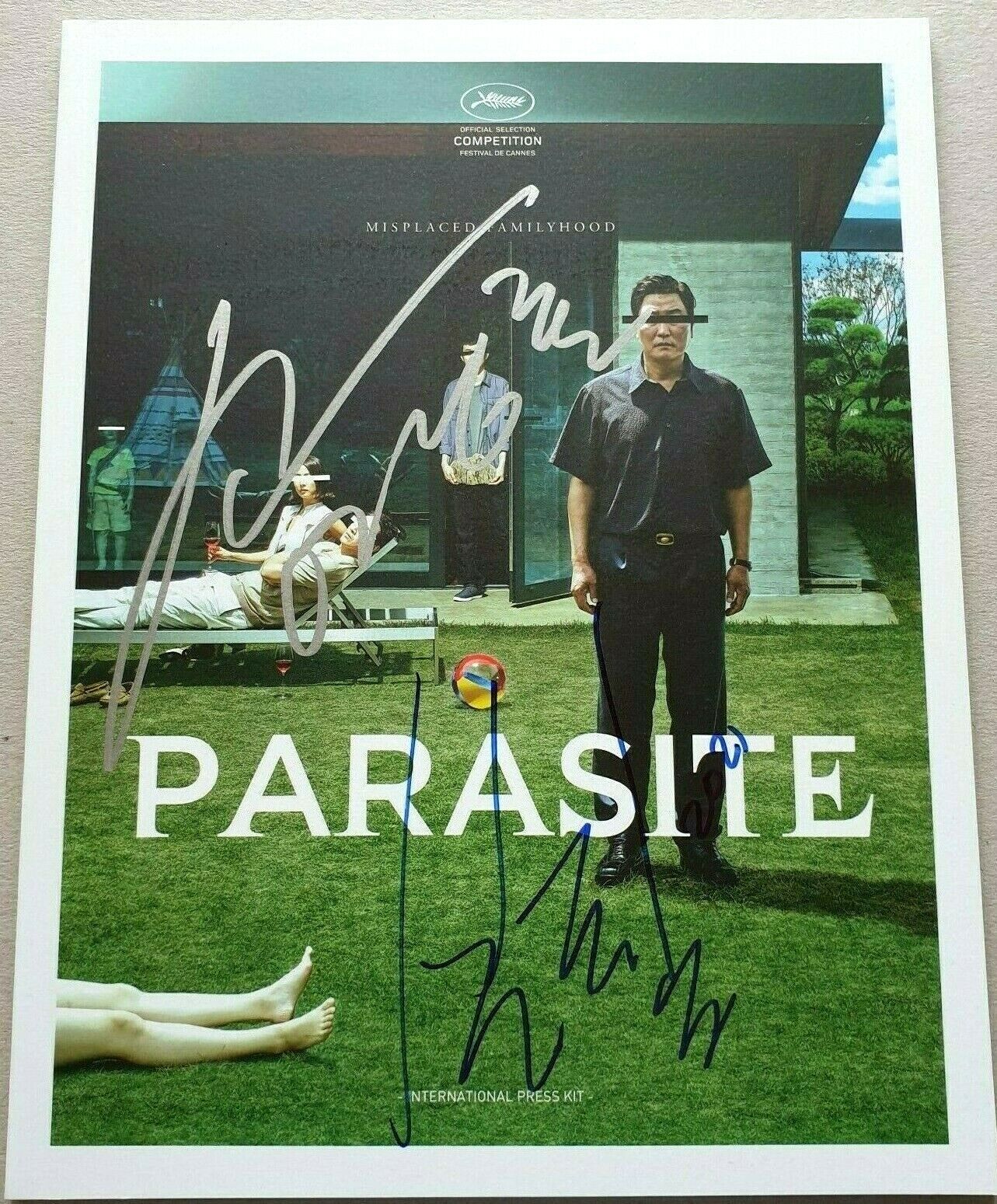 BONG JOON-HO & SONG KANG-HO In-Person Signed Autographed PARASITE Pressbook