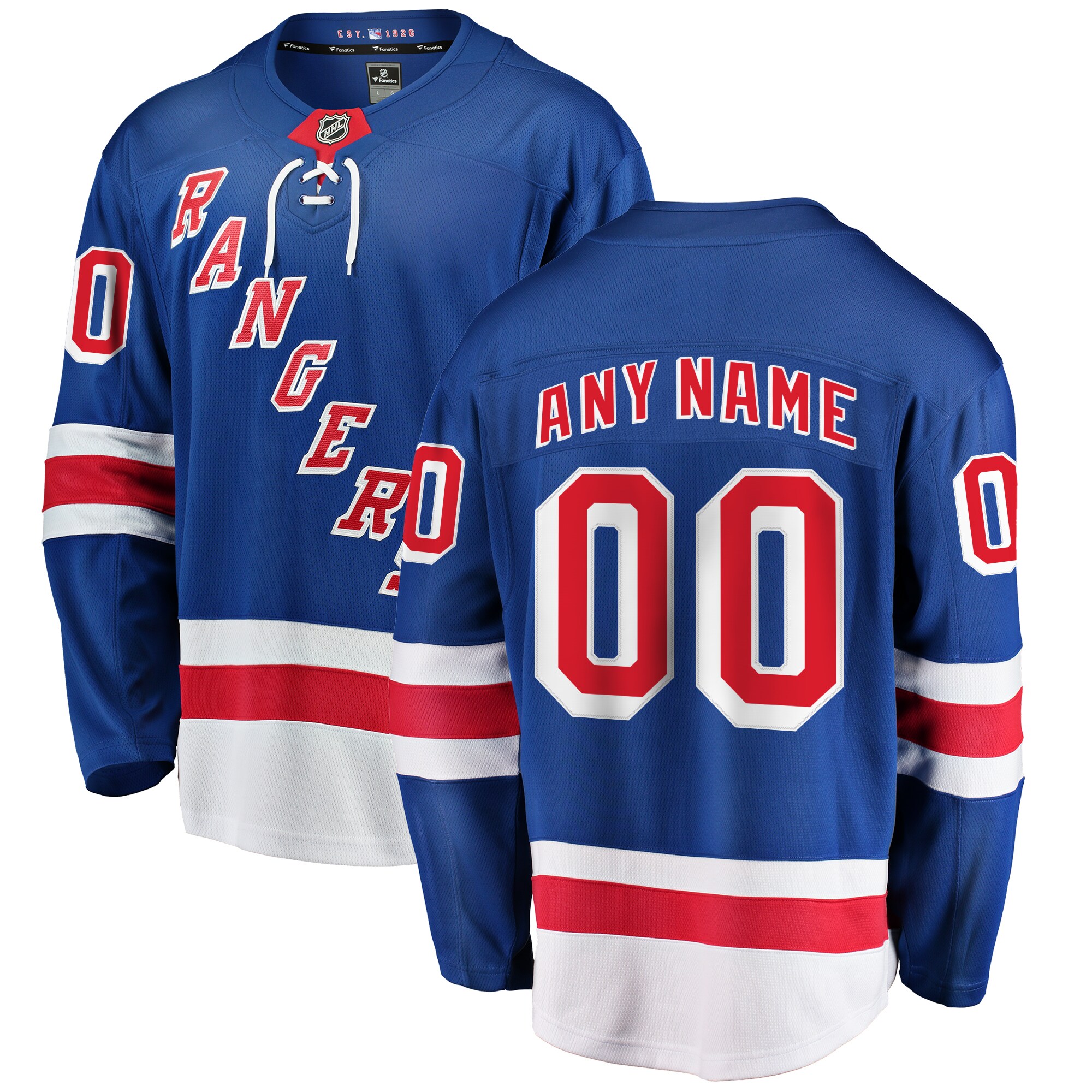 New York Rangers Fanatics Home Breakaway Custom Jersey – Blue mysite