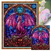uk.everydayedeals (Limited Stock)Cross Stitch - 14ct Stamped - Peinture en verre-pt&eacute;rosaure (40*55cm)