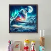 Aurora Wolf-11CT Stamped Cross Stitch 40*40cm/15.75*15.75in tapestrymarket