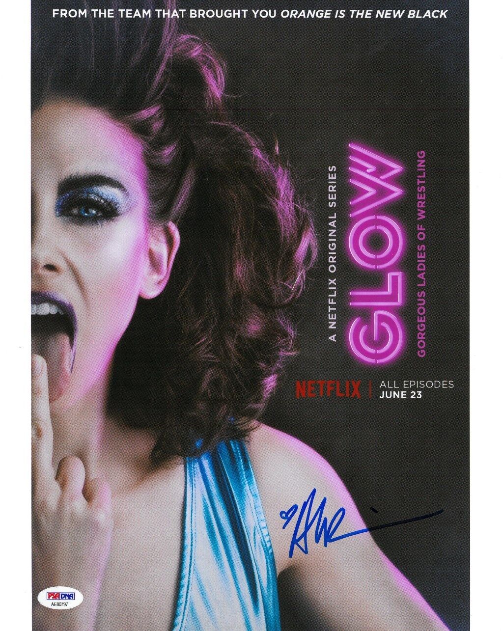 Alison Brie Signed Glow Authentic Autographed 11x14 Photo Poster painting PSA/DNA #AE80797