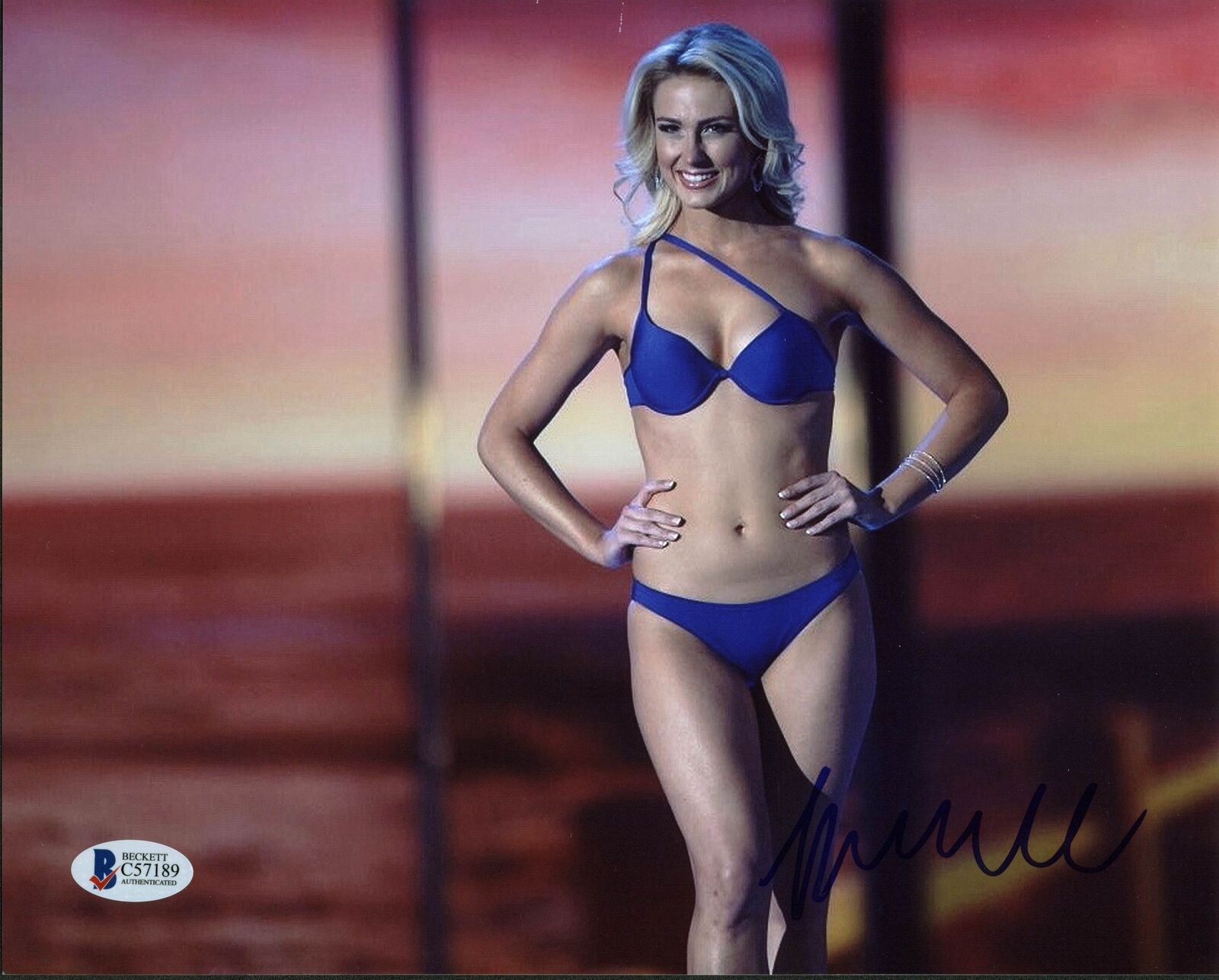 Bree Morse Miss America 2015 Sexy Authentic Signed 8X10 Photo Poster painting BAS #C57189