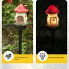Solar Fairy-Tale Mushroom Cottage Landscape Pathway Light Waterproof LED Outdoor Lawn Lamp Courtyard Decoration Light for Spring Garden Walkway Patio Yard Backyard