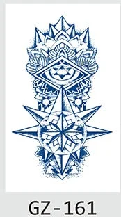 Temporary Waterproof Tattoos Stickers Navigator Compass Totem Flower Juice Ink Men Women Girl Chest Arm Fake Tatoo Drop Shipping