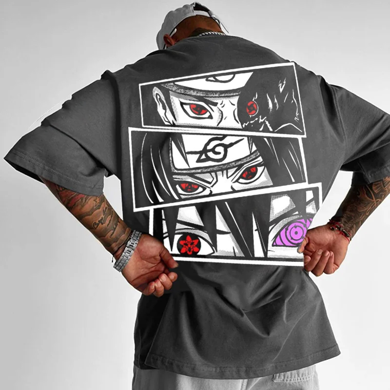 Oversized "Naruto" Graphic Casual T-shirt