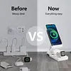 10,000 mAh 3-in-1 Foldable Wireless Charger MagSafe-Compatible Power Bank for Apple iPhone, Watch, & AirPods