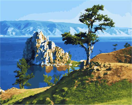 

Mountain By The Sea – Paint By Numbers - 40*50CM, 501 Original