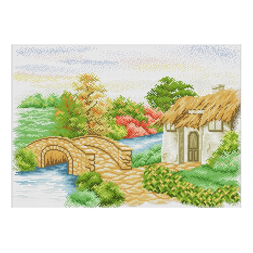 Village - 11CT Stamped Cross Stitch(57*43cm)