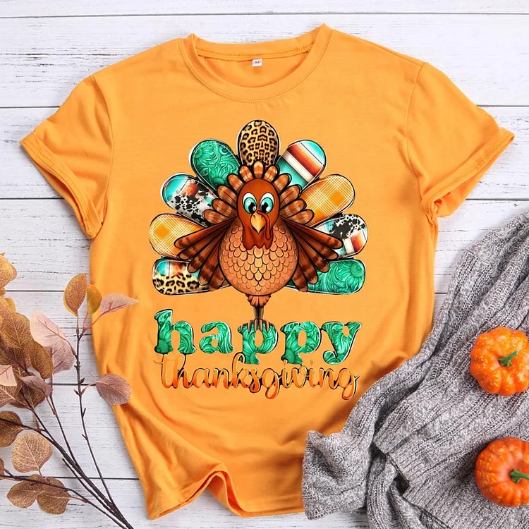 Happy Thanksgiving Turkey T-Shirt-08587