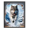 Wolf-11CT Stamped Cross Stitch 40*50cm/15.75*19.69in