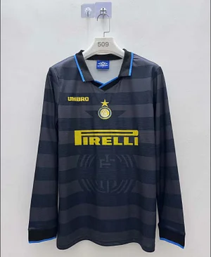1997/1998 Long Sleeve Retro Internazionale Milan Third Away Football Jersey 1:1 Thai Quality