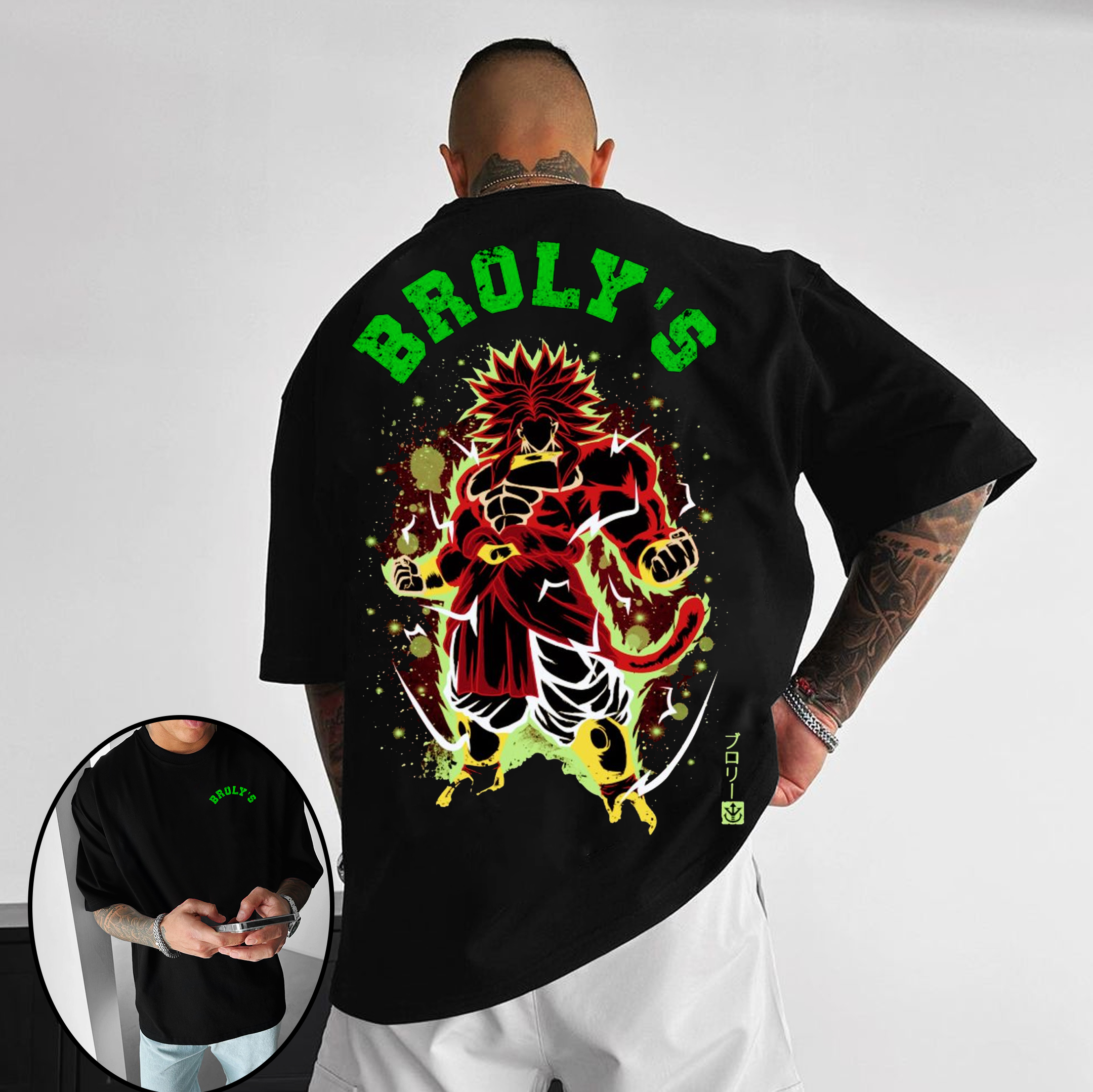 Unisex Oversized DB Broly Casual Anime Print T-shirt