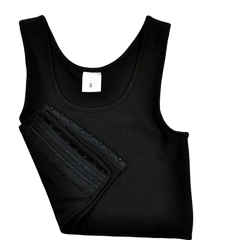 Wrapped chest lining is comfortable and soft Body shaping Breathable Buckle Short Chest Breast Binder Trans Casual Vest Tops