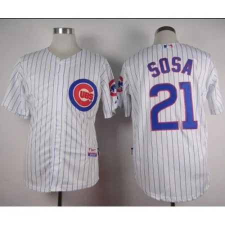 Cubs #21 Sammy Sosa White Home Cool Base Stitched MLB Jersey