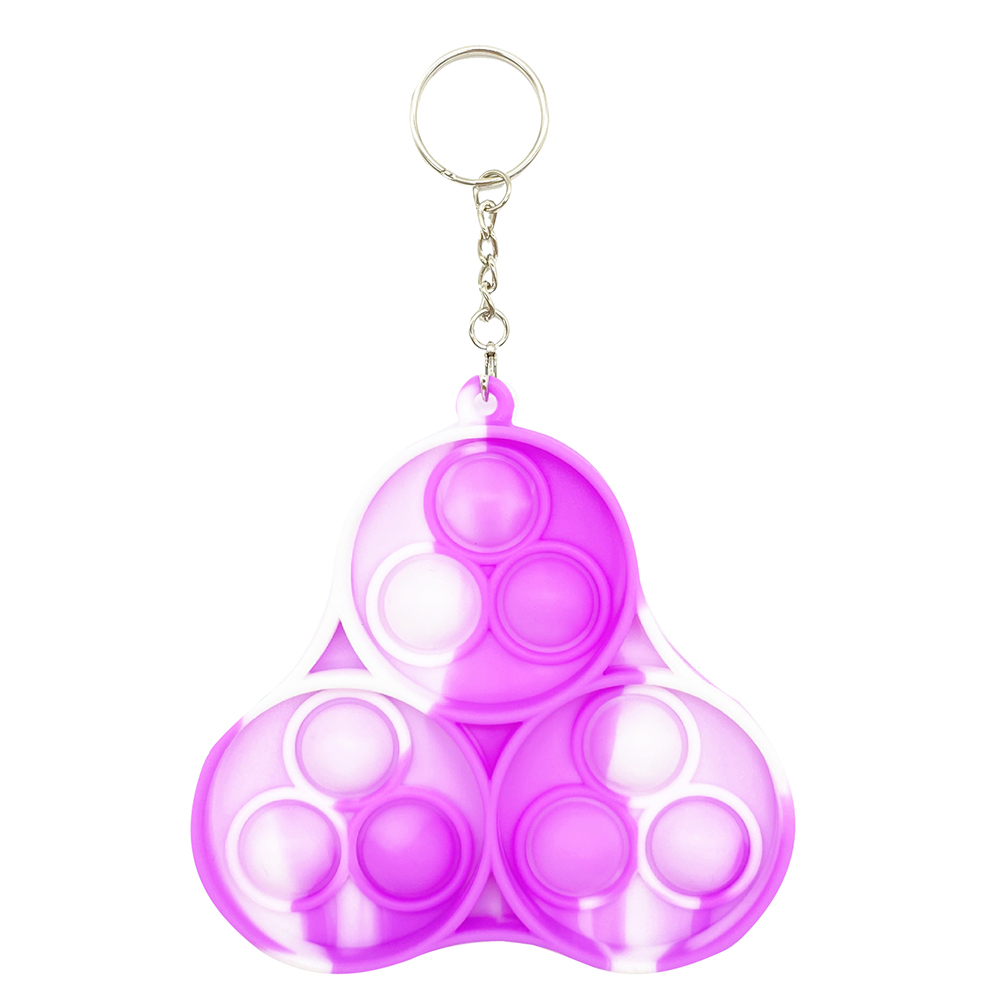 

Triangle Purple White - Keychain Pendant, 501 Original