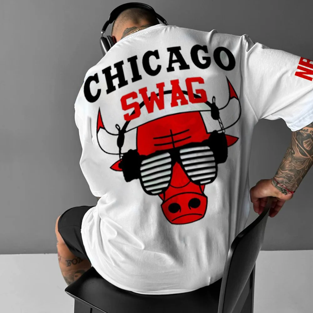 Unisex Oversized Basketball Print Casual Tee