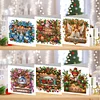 (US Only)6PCS DIY Merry Christmas Diamond Art Greeting Cards Congratulations Cards & Gift