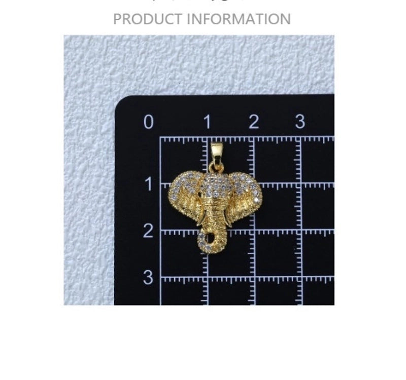 1 Piece Copper Lion Elephant Horse Pendant