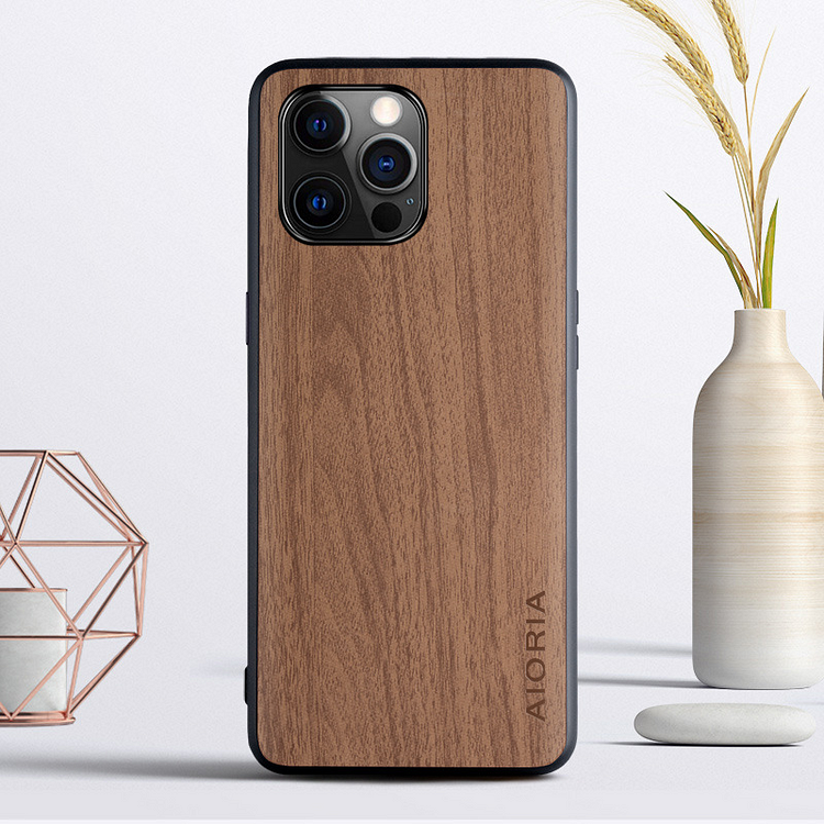 Woodgrain Leather iPhone Case