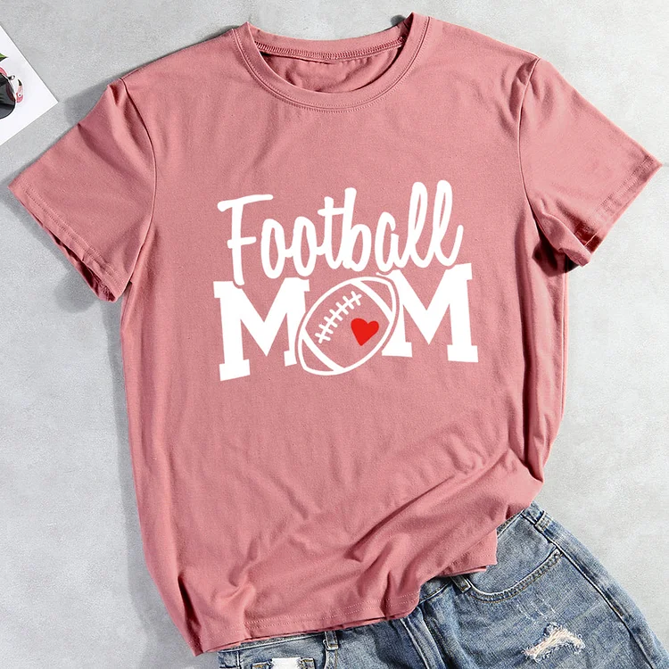 Football mom T-shirt Tee -07692-Annaletters
