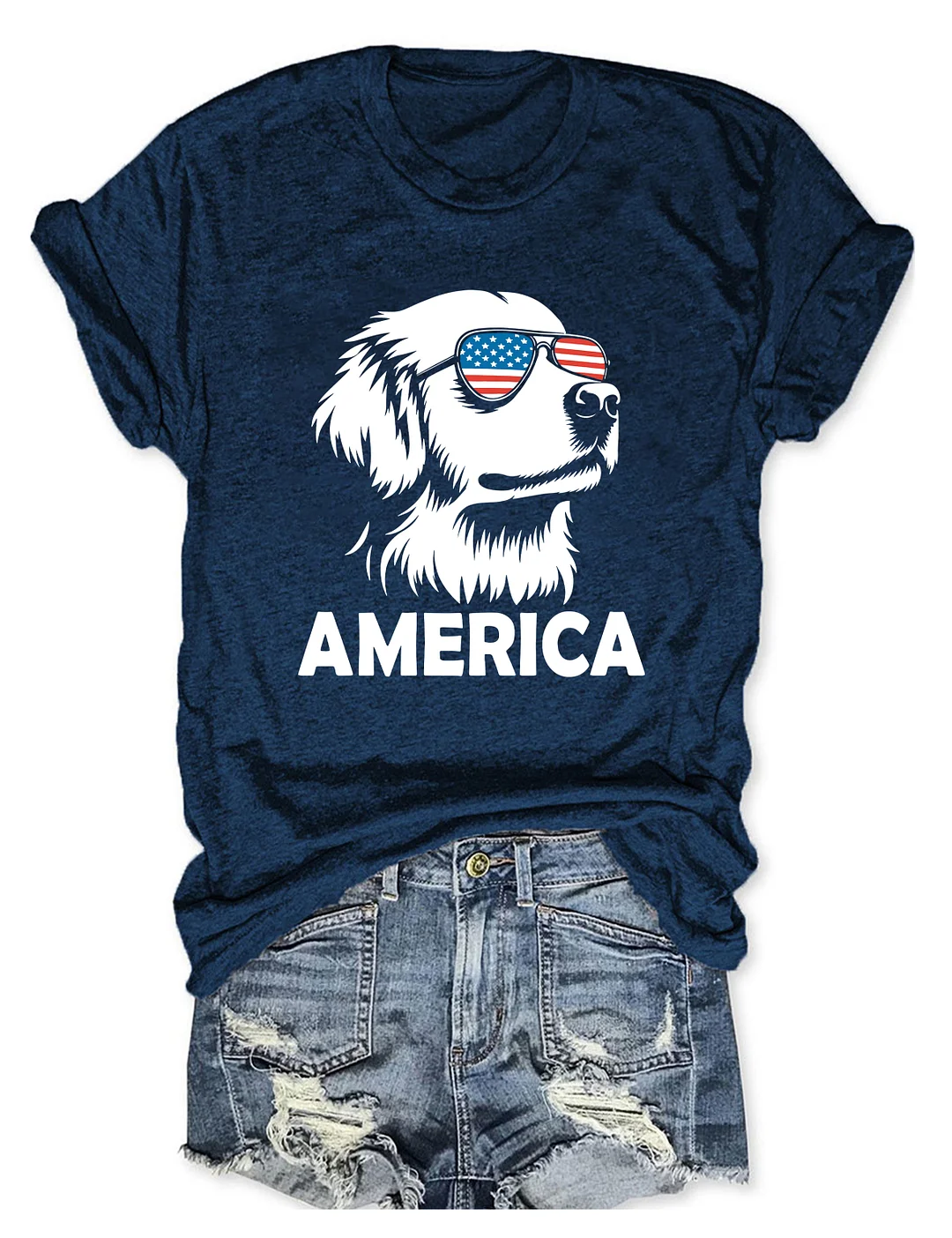 Golden Retriever America 4th Of July T-shirt