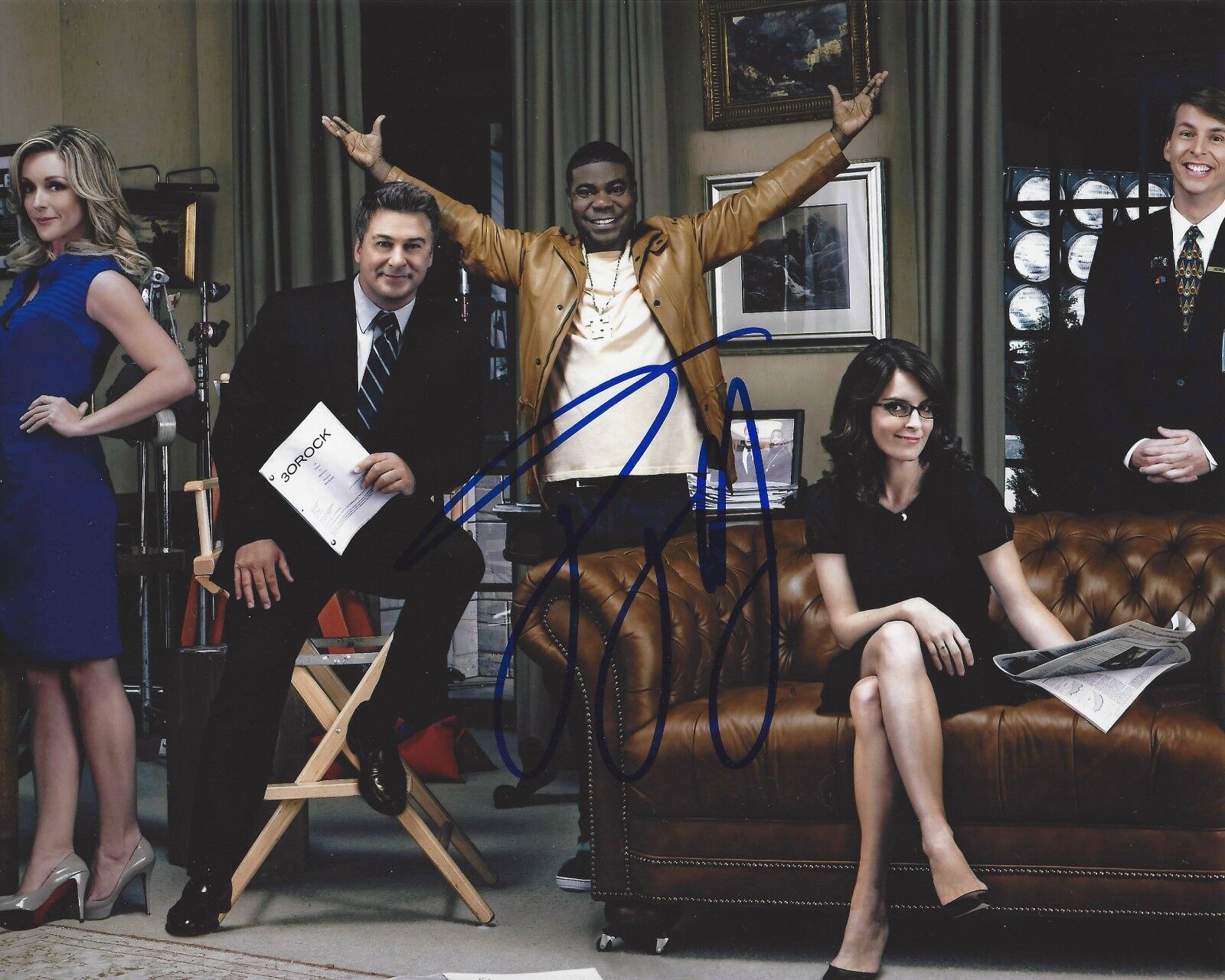 COMEDIAN TRACY MORGAN HAND SIGNED SNL 30 ROCK CAST 8X10 Photo Poster painting A w/COA JORDAN NBC