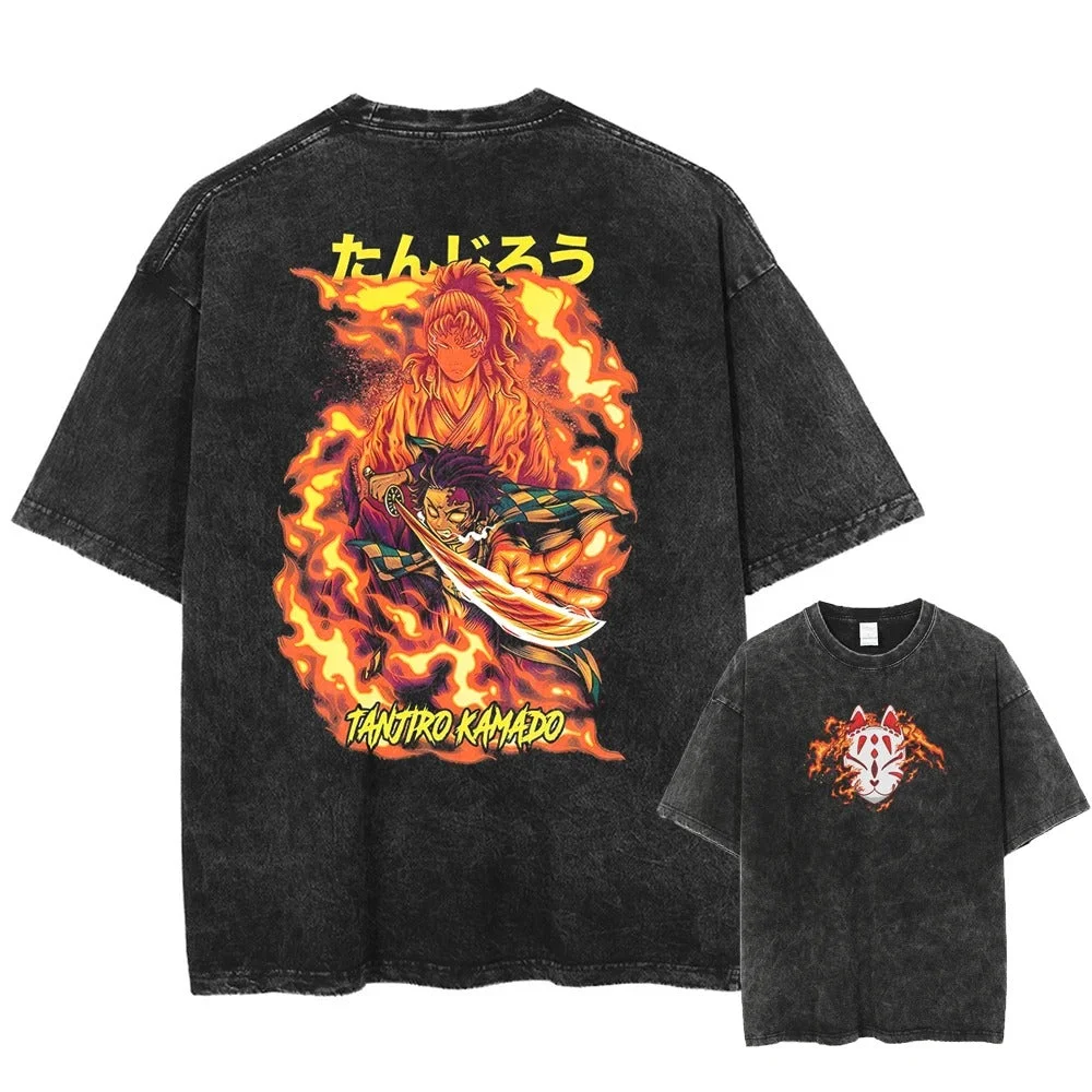 Tanjiro Kamado Printed Unisex Washed T-Shirt