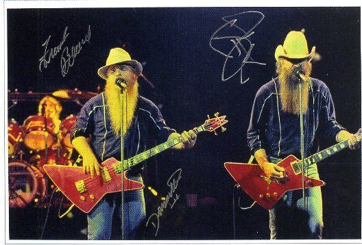 ZZ TOP Signed Photo Poster paintinggraph - Rock Group / Band - preprint