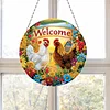 Diamond Painting Double-Sided Farm Chicken Diamond Art Pendant