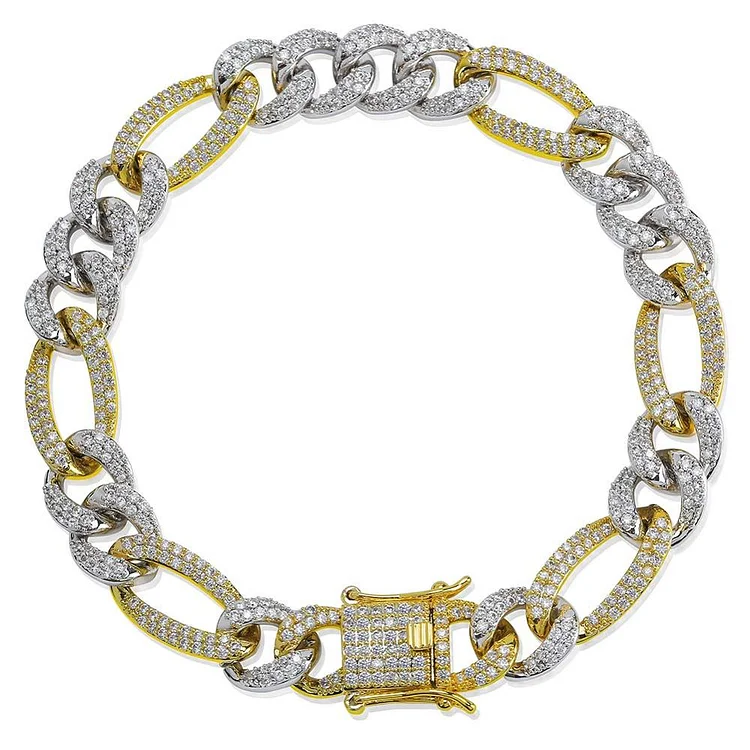 10MM Personality  Iced Out Miami Curb Men Bracelets