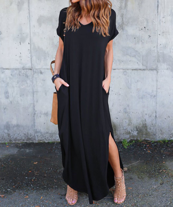 Casual Side Split Kintted Dress