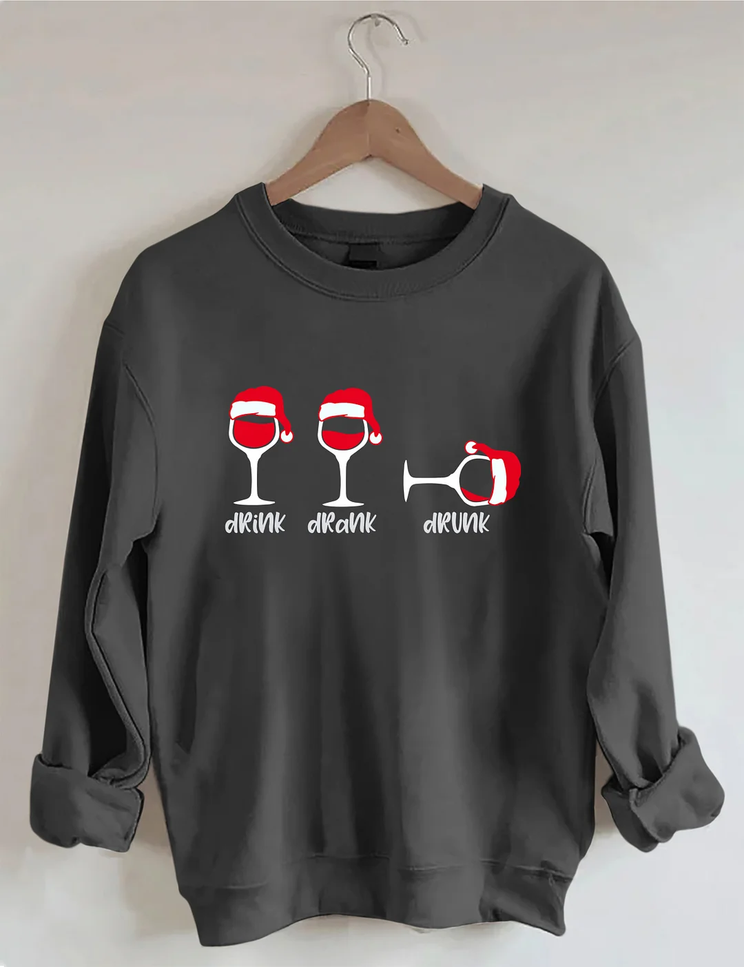 Christmas Wine Glasses Sweatshirt