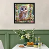 Blumen-Eule, speziell geformte 5D-DIY-Teilbohrer-Diamant-Kunstset f&uuml;r Erwachsene, Anf&auml;nger, Wohnaccessoire, Diamanten, Gem&auml;lde, Edelsteinkunst, 30x30c