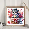 【Limited Stock Sale】Full Embroidery Cotton 11CT Print Rose Pterosaur in Basket Cross Stitch 45x45cm tapestrymarket