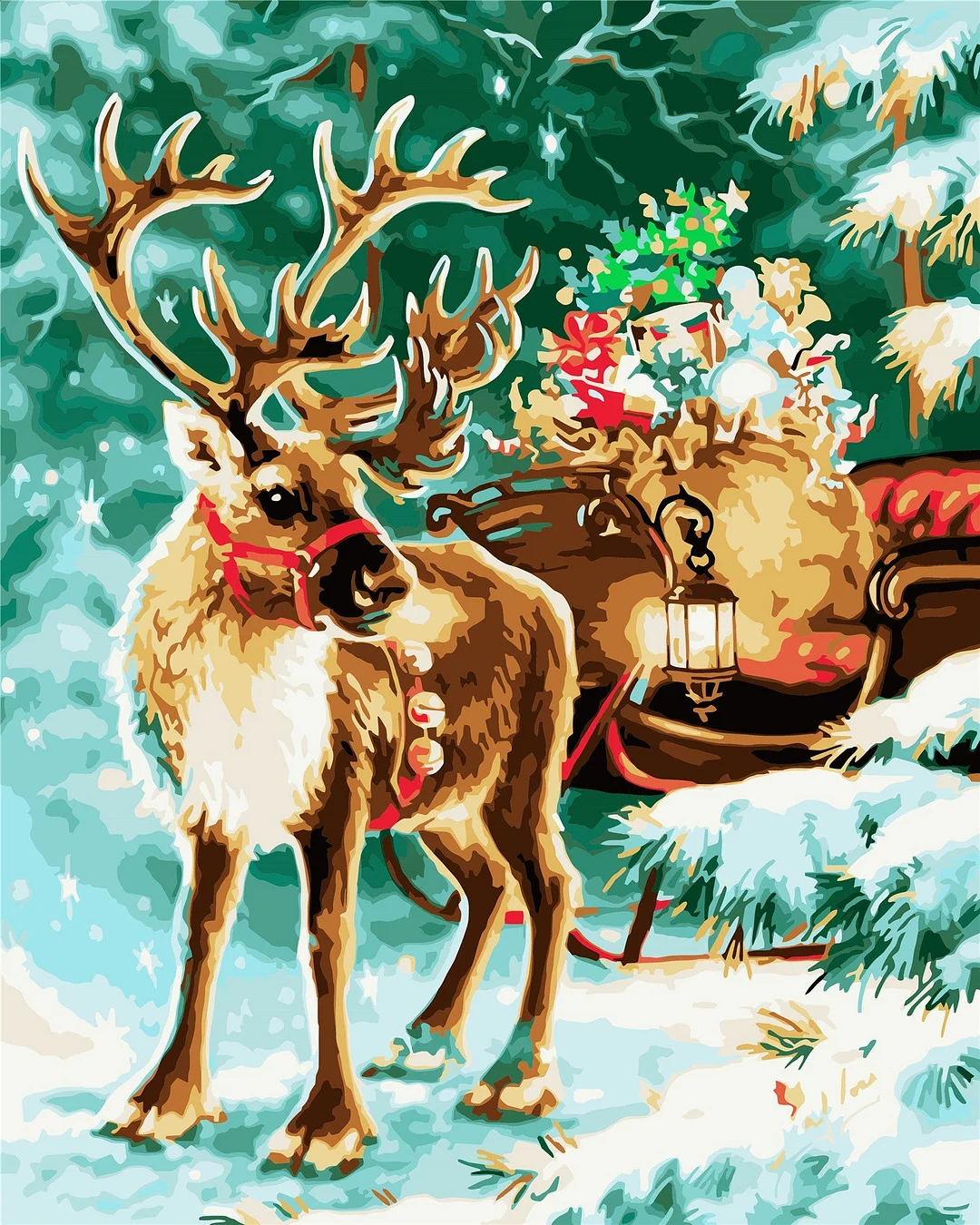Christmas Paint By Numbers Kits UK WH-80650
