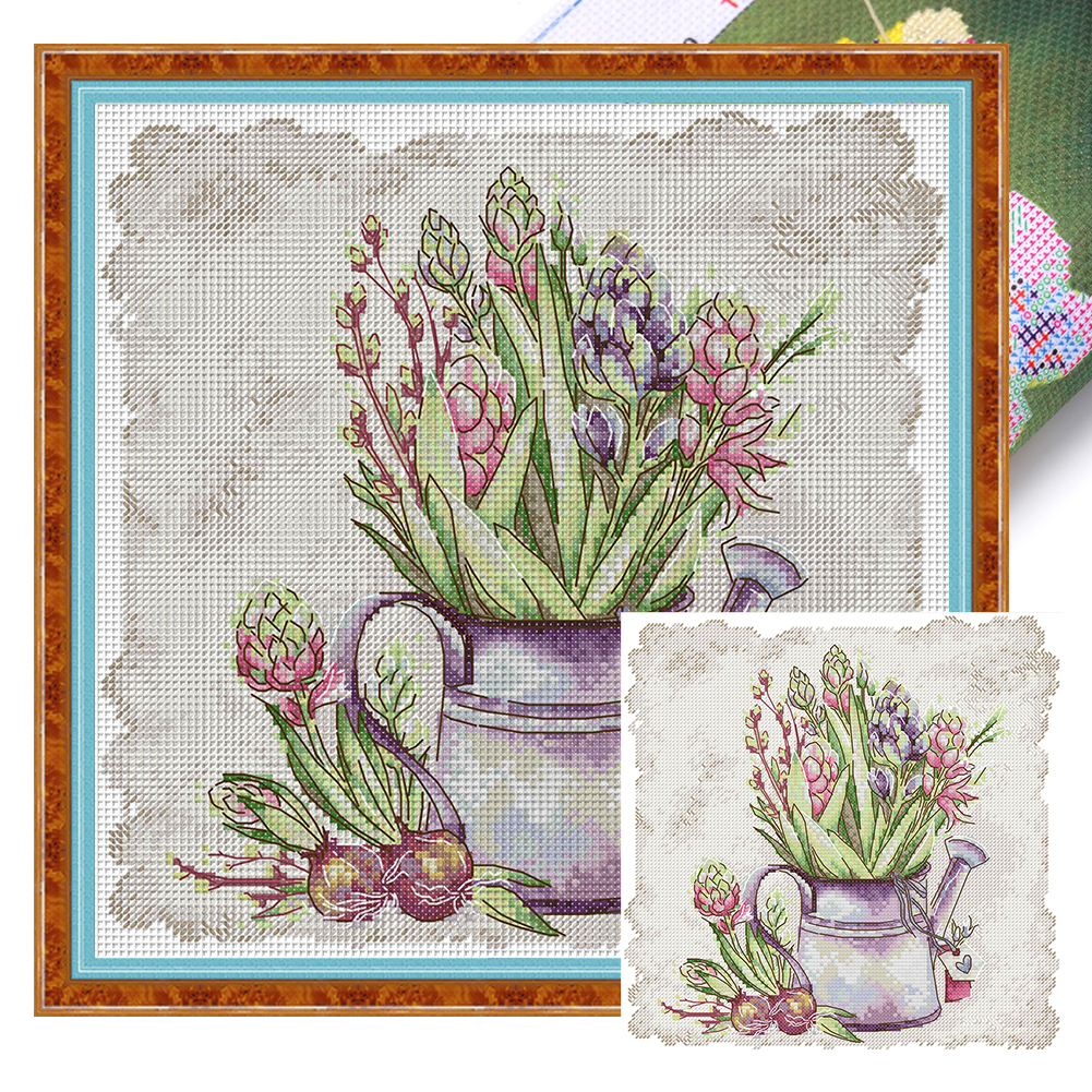 Hyacinth 1 Full 14CT Pre-stamped Canvas(29*29cm) Cross Stitch