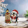 2D Flat Christmas Print DIY Diamond Painting Desktop Ornaments Kit Table Decor