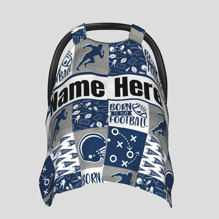 Personalized Baby Football Car Seat Canopy for Comfort & Unique| C65