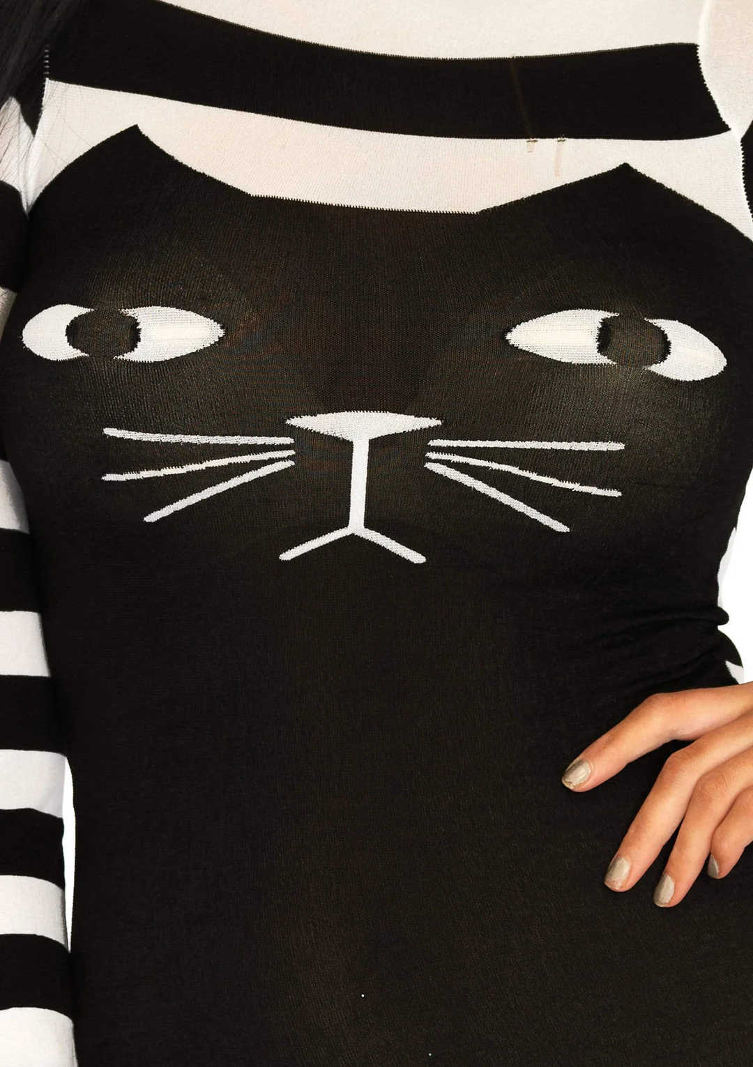 Striped Cat Costume Bodysuit