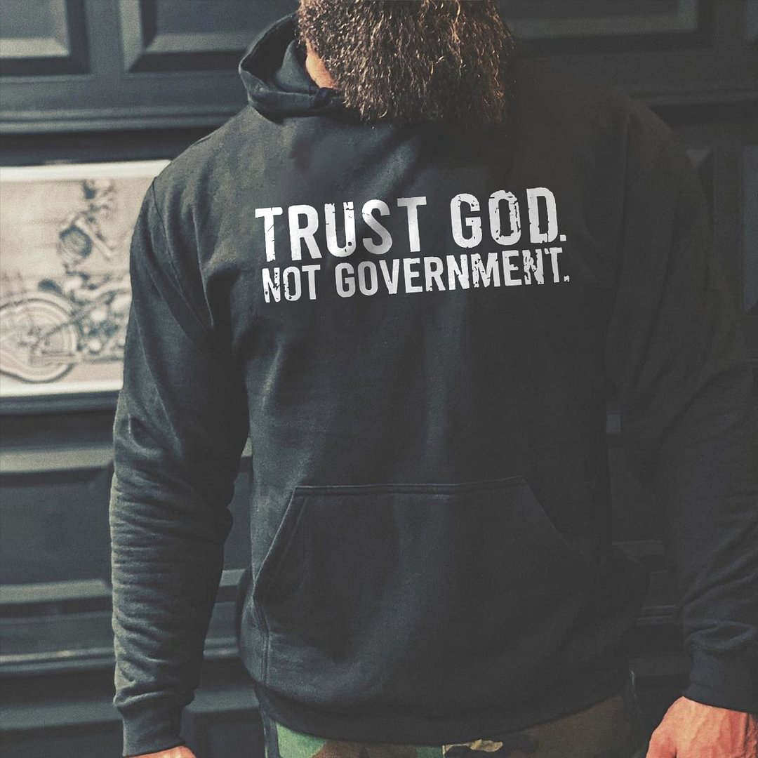 Livereid Trust God. Not Government Printed Men's Hoodie - Livereid