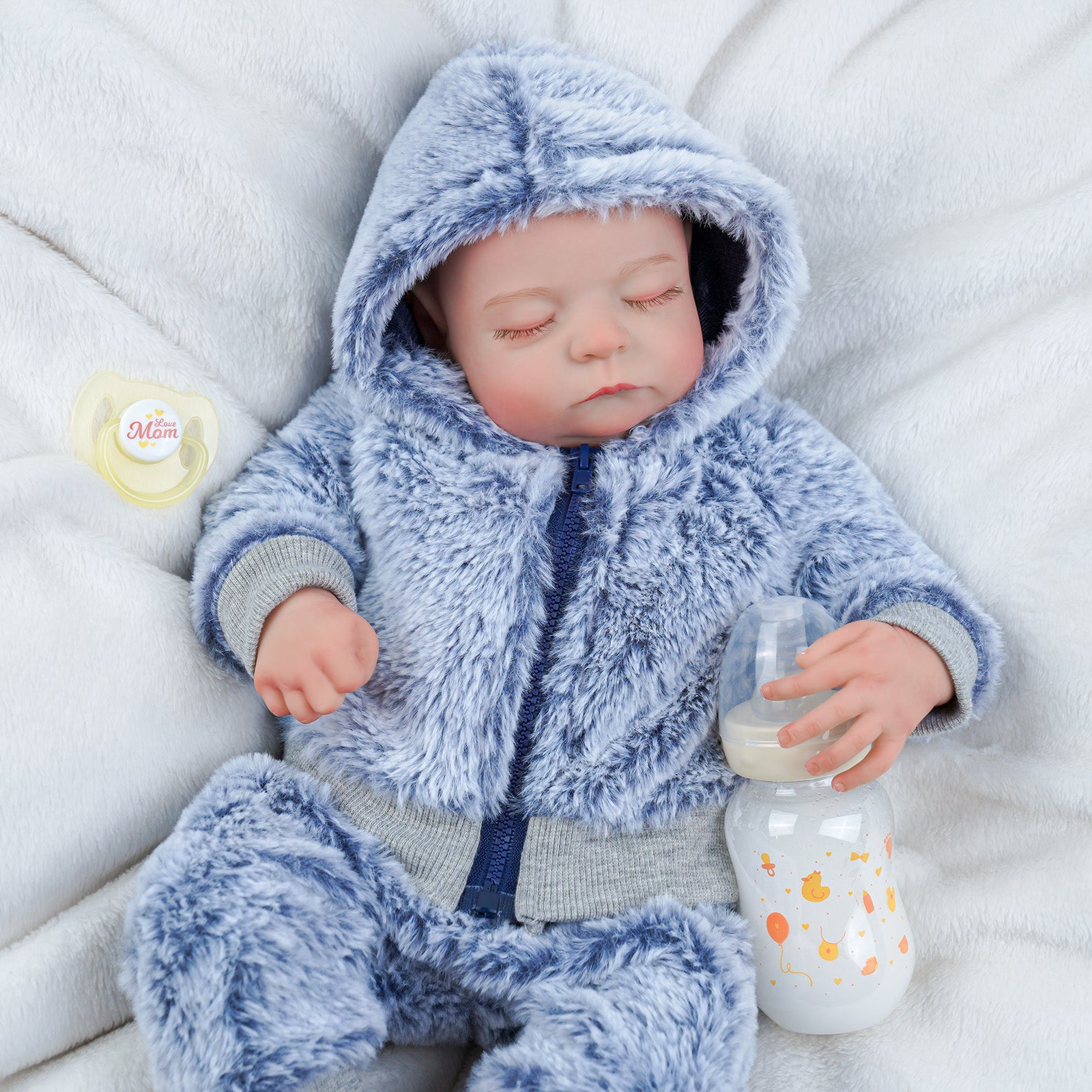 Babeside Sleeping Reborn Baby Noah 20'' Little Infant Boy Best Gift for Kids Vinyl Body